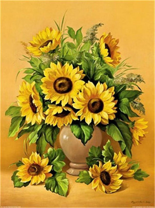 Flower Paint By Numbers Kits UK For Adult Y5272