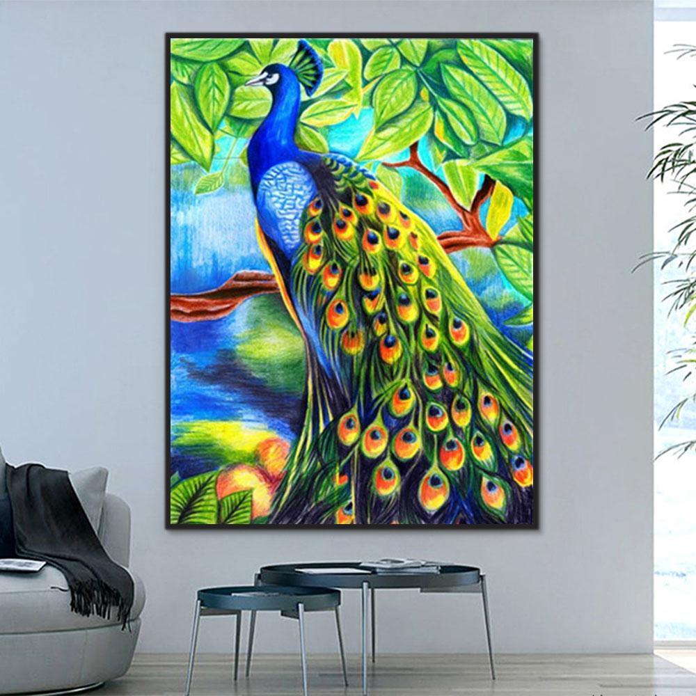 Peacock Paint By Numbers Kits UK Hard Y5807