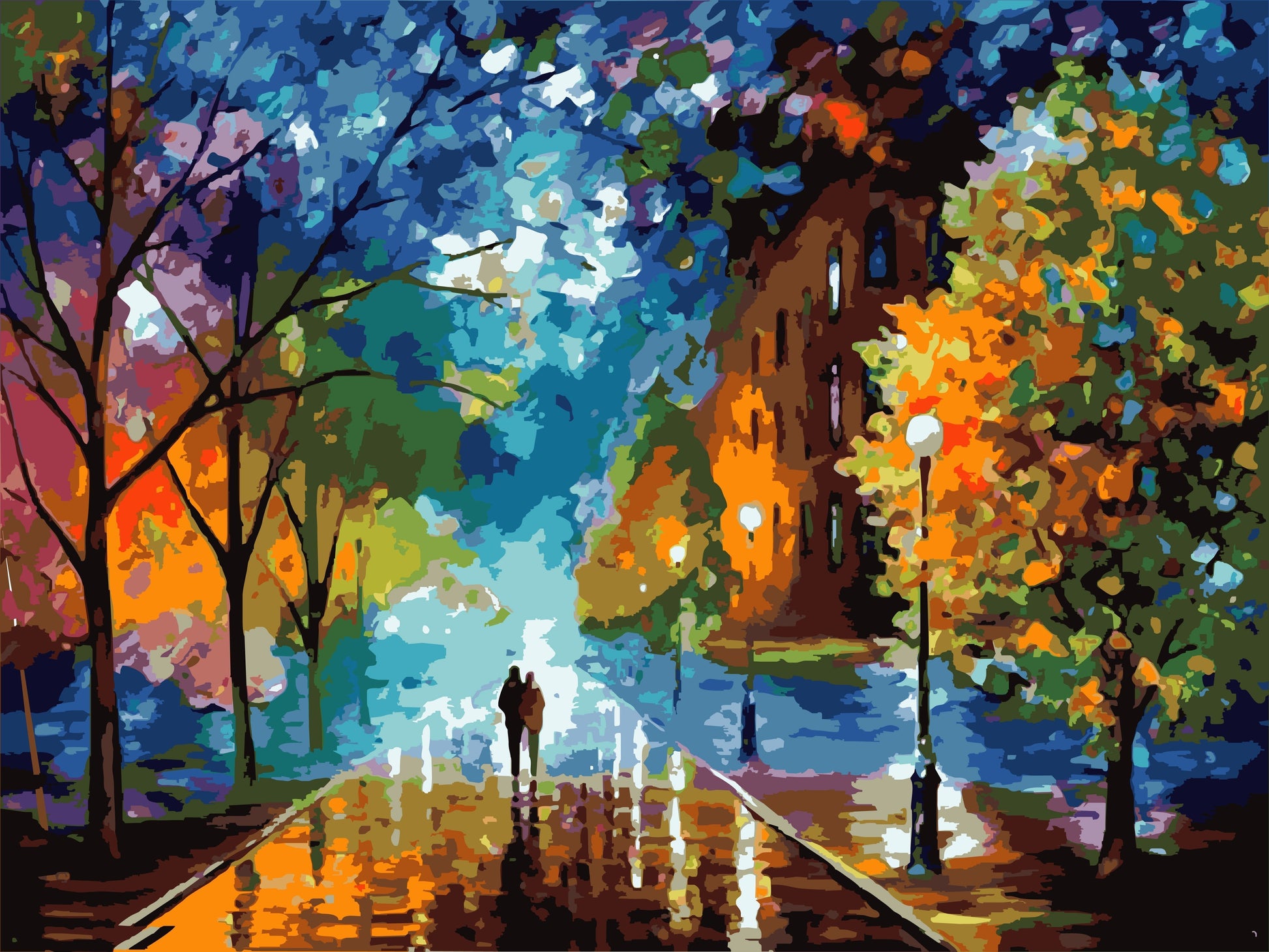 Landscape Paint By Numbers Kits UK For Adult Z201