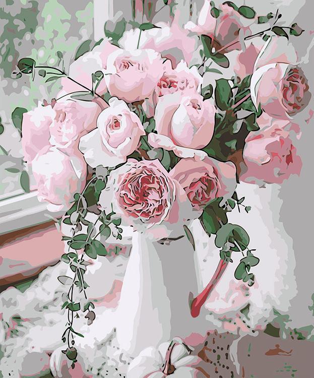 Flower Paint By Numbers Kits UK For Adult vm57510