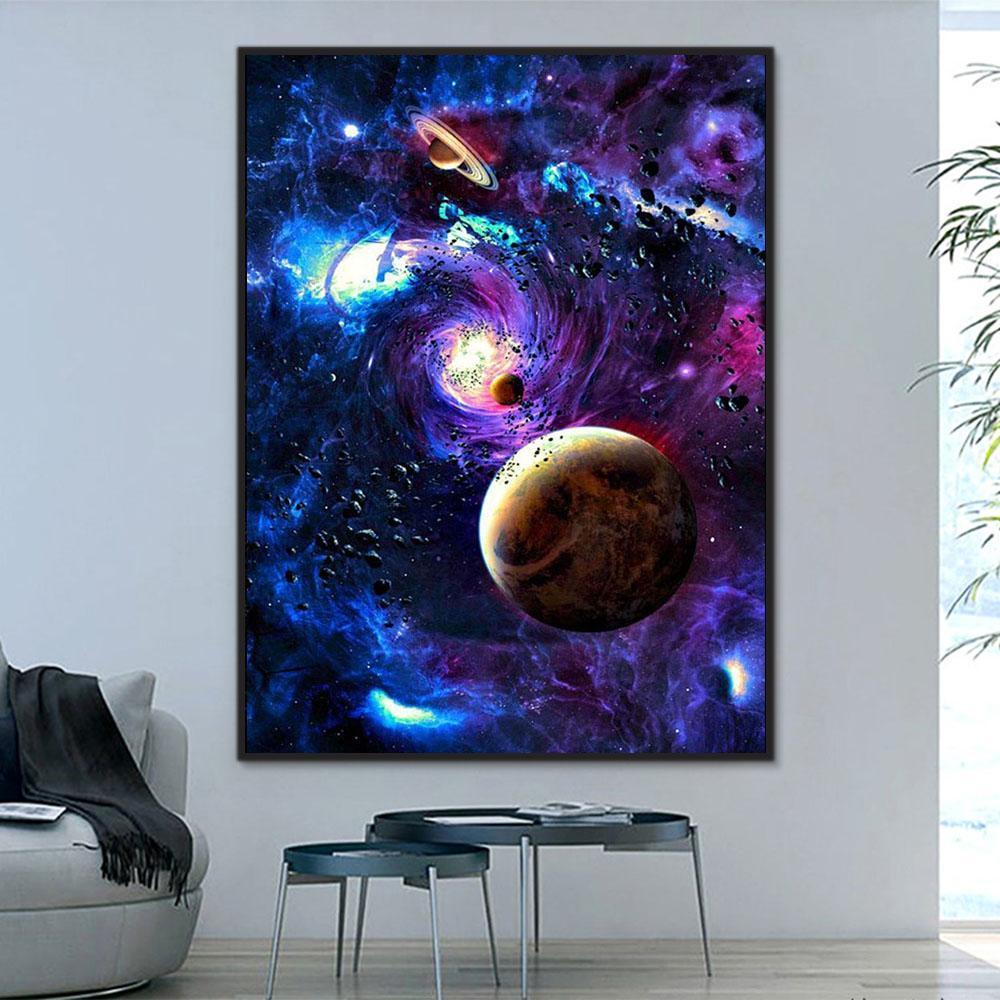 Natural Galaxy Paint By Numbers Kits UK For Adult HQD1289