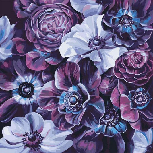Flower Paint By Numbers Kits UK For Adult vm97011